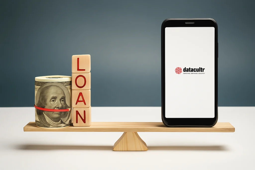 It shows how Datacultr's odyssey platform helps minimize risk on loans