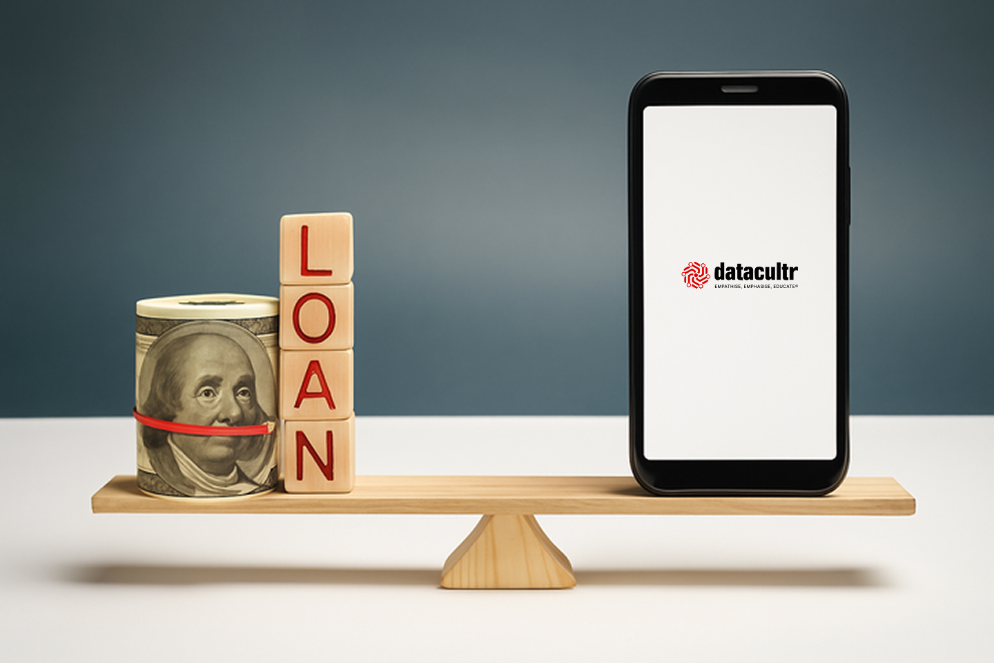 It shows how Datacultr's odyssey platform helps minimize risk on loans