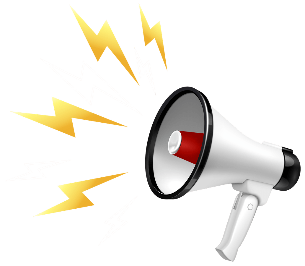 Megaphone Announcement Illustration